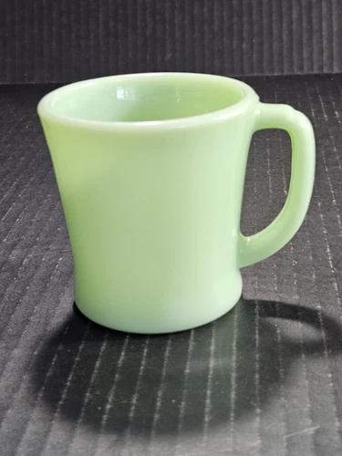 One Fire King Oven Ware Jadeite Green Glass D Handle Coffee Mug