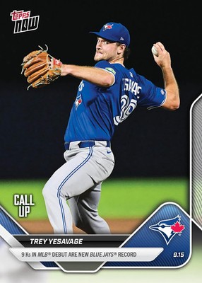 Trey Yesavage Call Up RC Debut Record 2025 MLB Topps NOW Card 716
