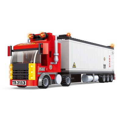 Big Rig Tractor Trailer Truck Building Blocks Set | General Jim's Toys & Bricks