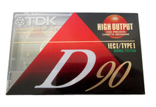 TDK D90 High Output Blank Cassette Tape Sealed New Recordable