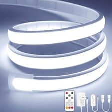 COB LED Strip Light 10M, weiße LED leuchtet jeden Raum, Fernbedienung, dimmbar 6000K