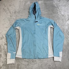 Mountain Hardwear Jacket Womens Small Blue Windstopper Soft Shell Hooded Outdoor