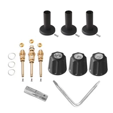 SENTO 3-Handle Tub & Shower Trim Set for Gerber Faucets Matte Black Heavy Duty