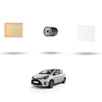 Hoffcar Wartungsset - 3 Filter Kompatibel Mit Toyota Yaris III (XP13) 1.0 12V