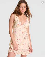 PINK by Victoria's Secret NWT Satin Ruffle Flower Dress - S