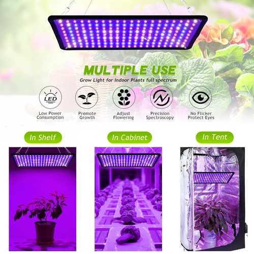 120W LED Grow Light Panel Full Spectrum Lamp for Indoor Plant Veg ...
