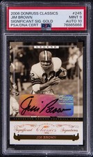 2006 DONRUSS CLASSICS SIGNIFICANT SIGNATURES GOLD JIM BROWN 26/32 PSA 9 AUTO 10