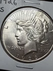 1926-S PEACE DOLLAR SOLID GEM BU SAN FRANCISCO MINT MS+ BEAUTY 0815