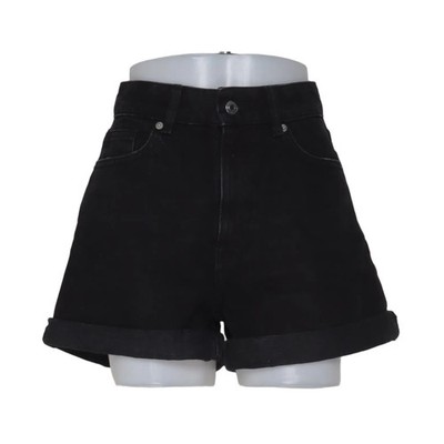 H&M, Jeans Shorts, Größe: 36, Schwarz, Baumwolle, Einfarbig, Denim, Damen #OtS