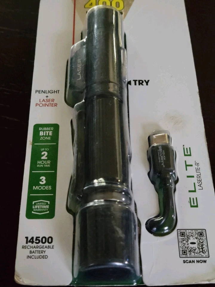 Linterna recargable Police Security Laserlite-R 400 lúmenes con láser 3a NUEVA Foto 2 de 4