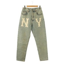 GUCCI x MLB NY Yankees Patch Denim Jeans Logo 25 Light Blue 2023