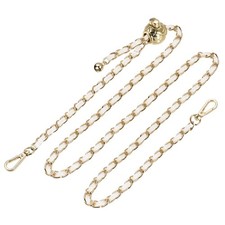 Purse Chain Strap, 47 Inch Adjustable Chains Replacement White/Gold Tone