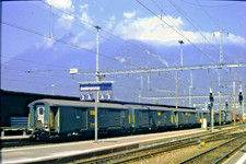 Personenwagen / Gep&auml;ck 11513 BDE 4/4 Bhf Bellizona, Original Dia 1999, Vintage