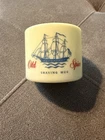 Vintage Old Spice Shaving Mug Early American Shulton Inc Cream Milk Glass