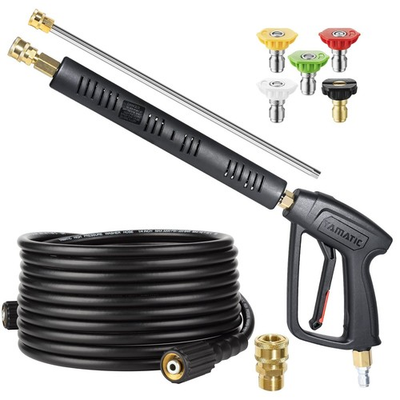 #ad Pressure Washer Gun and Hose Kit 25 FT Kink Resistant Power Washer Hose and ... $107.25