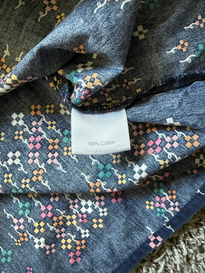 💐 Top manga larga estampado floral geométrico Hanna Andersson niñas talla 160 (14/16) Foto 3 de 4