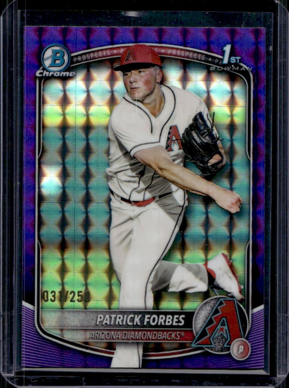2025 Bowman Draft Patrick Forbes Chrome Purple Geometric Refractor 1st #/250