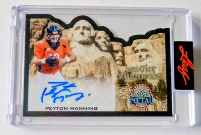 Peyton Manning 2026 Leaf President's Day Mount Rushmore Die-Cut Auto 1/1 Denver