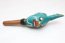 OLD Atq NORTHWEST COAST Tlingit RATTLE, CEREMONIAL Bird Effigy  13" Long Tribal-