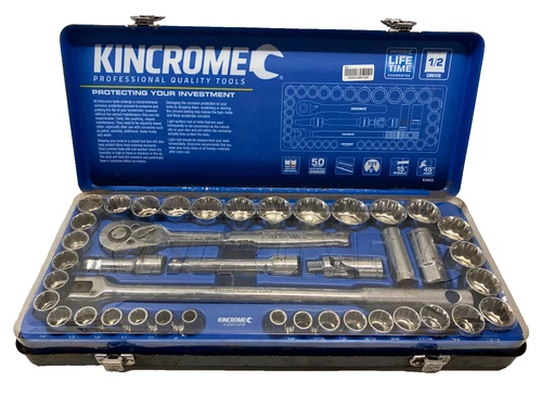 KINCROME 42 PIECE 1/2" IMPERIAL AND METRIC SOCKET SET - K28022