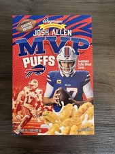 Josh Allen MVP Puffs Limited Edition Cereal Box 2025 Buffalo Bills 