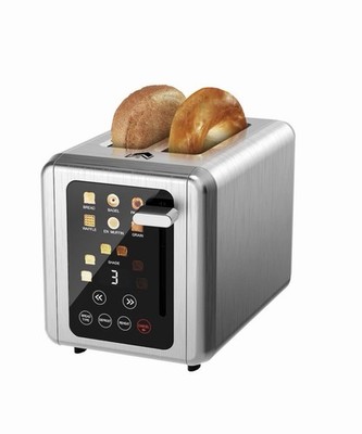 WHALL Touch Screen Toaster 2 Slice Digital Timer KST075AU - STAINLESS STEEL