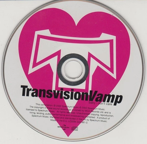 TRANSVISION VAMP - BABY I DON'T CARE - BEST OF CD - SPECTRUM MUSIC - 2002 - Bild 4 von 4