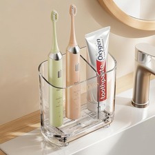 Toothbrush Holders with Drainage for Bathrooms Countertop Organizer