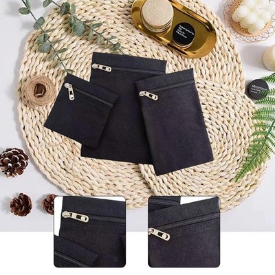 3 Pieces Sew in Side Pocket with Zipper Clothes Inner Pocket for Jackets