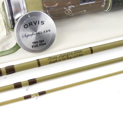 Orvis Superfine Glass Fly Fishing Rod. 7  6 . 4wt. W/ Tube & Sock. 