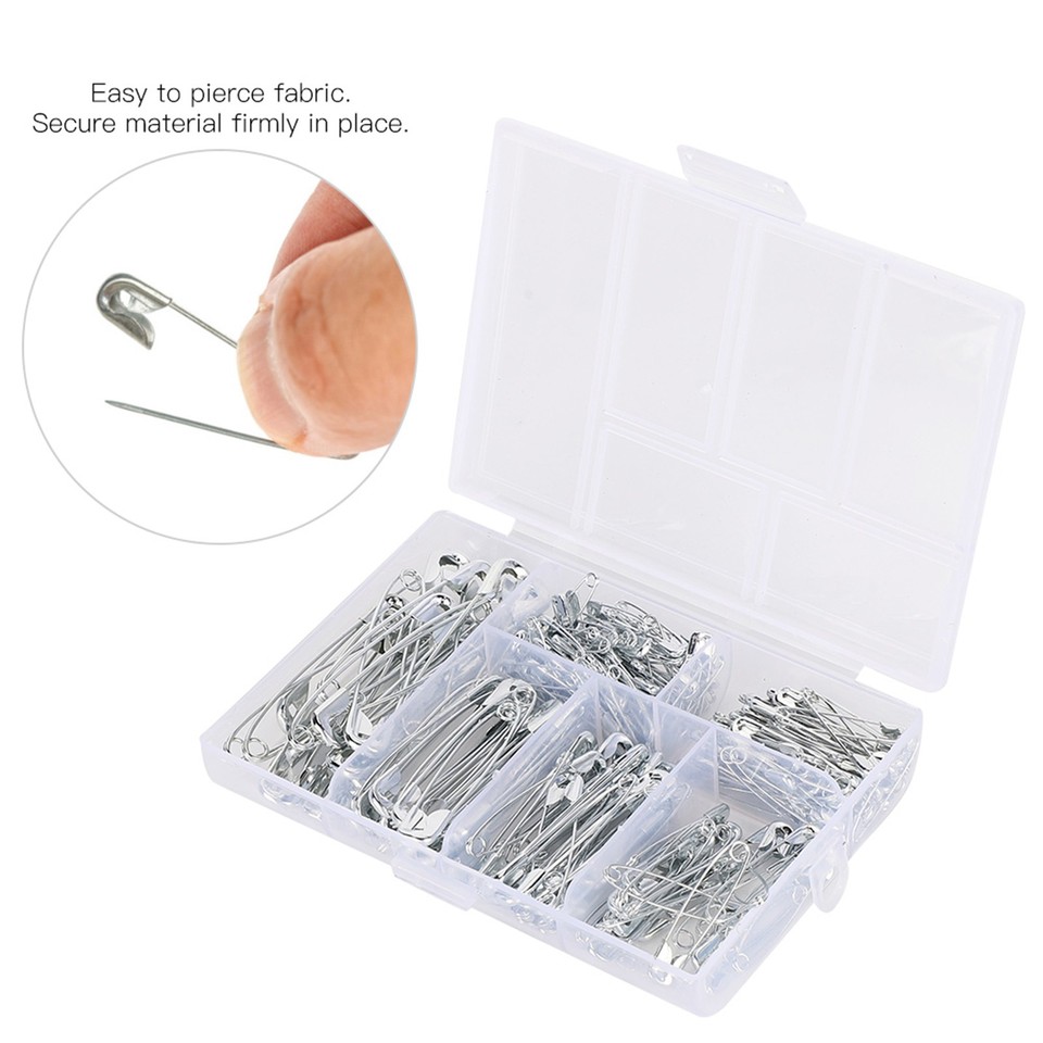 250PCs Safety Pin Sewing Accessories Clothes Decor High-Strength Nickel ...