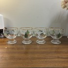 Spode Christmas Tree Ice Cream/Pudding Glass Bowl Set Of 4 Unused