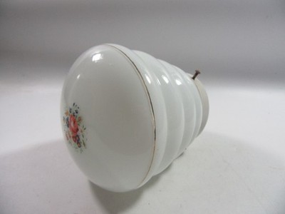 Art Deco Lampenschirm und Galerie weiß Milchglas