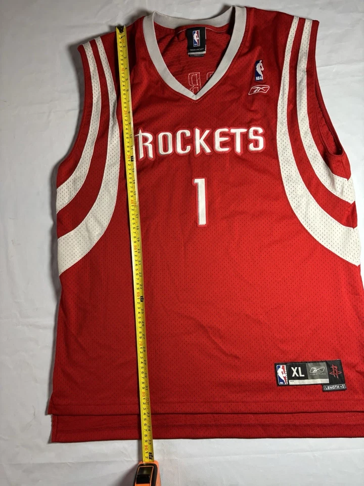 Camiseta deportiva de baloncesto vintage de Tracy McGrady Houston Rockets NBA Reebok adulto XL #1 Foto 2 de 4