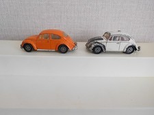 2 Different Corgi VW Volkswagen Beetle 1200 Saloon   Orange & White Red Interior