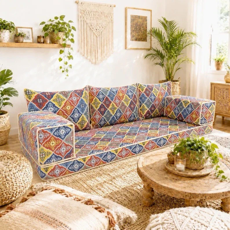 Majlis,floor sofa couch,floor cushions,bohemian furniture,yoga mat