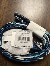 Vera Bradley Breakaway Geometric Blue Black White Detachable Lanyard