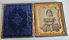 AMBROTYPE, old photograph approx. 1860, Portrait of a Young Woman