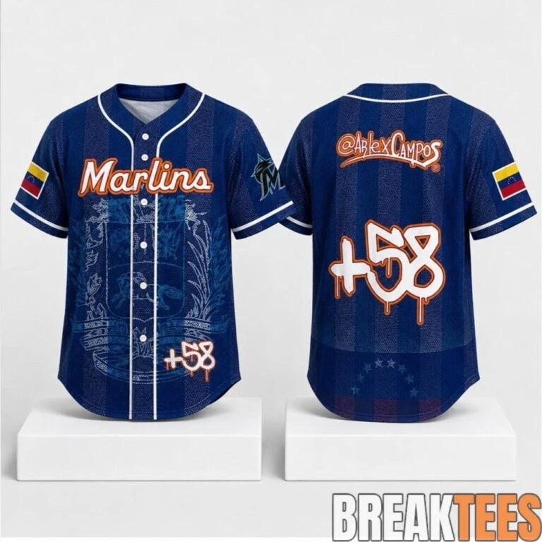 Miami Marlins Venezuelan Heritage Baseball Jersey