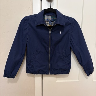 Polo Ralph Lauren The Bayport Cotton Poplin Jacket Navy Blue Size