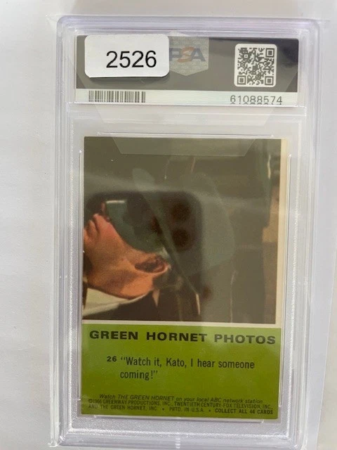 1966 DONRUSS GREEN HORNET #7 "QUICKLY GREEN HORNET KATO" CARD PSA 8 - Image 2 of 2