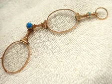 STUNNING 10K GOLD CASED 1820'S GEORGIAN FOLD-OUT OVAL "SLIDER" LORGNETTE!