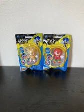 Lot of 2 Heroes of Goo Jit Zu Minis Sonic the Hedgehog Knuckles & Super Sonic