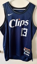 Nike NBA Los Angeles Clippers Paul George #13 City Edition Blue Jersey Men 52
