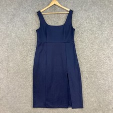 Showpo Dress Womens 18 Blue Sleeveless Bodycon Zip Slit Party Formal Event 914