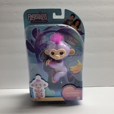 WowWee Fingerlings Baby Monkey Interactive Toy Pet Sydney Purple/Pink 40 Sounds