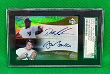 2005 UD REFLECTIONS DWIGHT GOODEN JIM BOUTON DUAL AUTO SGC 98 GEM MINT 10