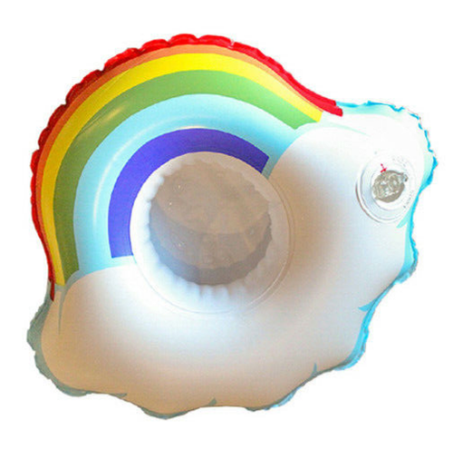 4x Inflatable Rainbow Drink Holders Cup Float Hot Tub Swimming Pool Party Bath - Picture 3 of 4