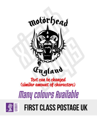 Motorhead England vinyl sticker decal car rip memorial (window optional ...