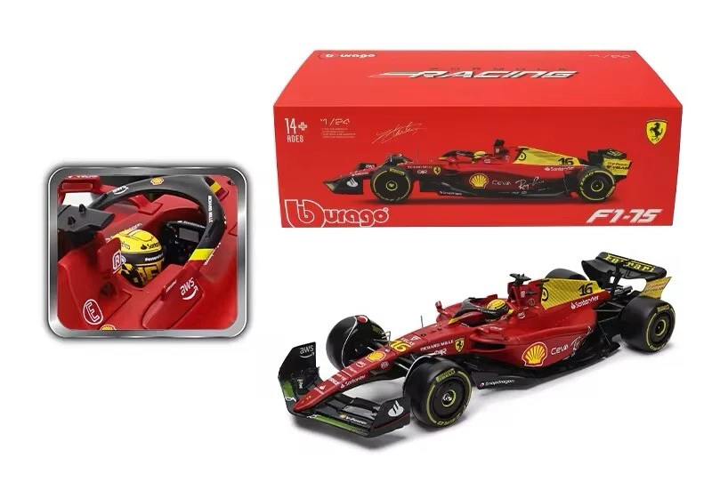 Macchina Ferrari F1 C Leclerc 2023 SF-23 Burago Scala 1:24 Formula 1 Con vetrina - Immagine 4 di 4